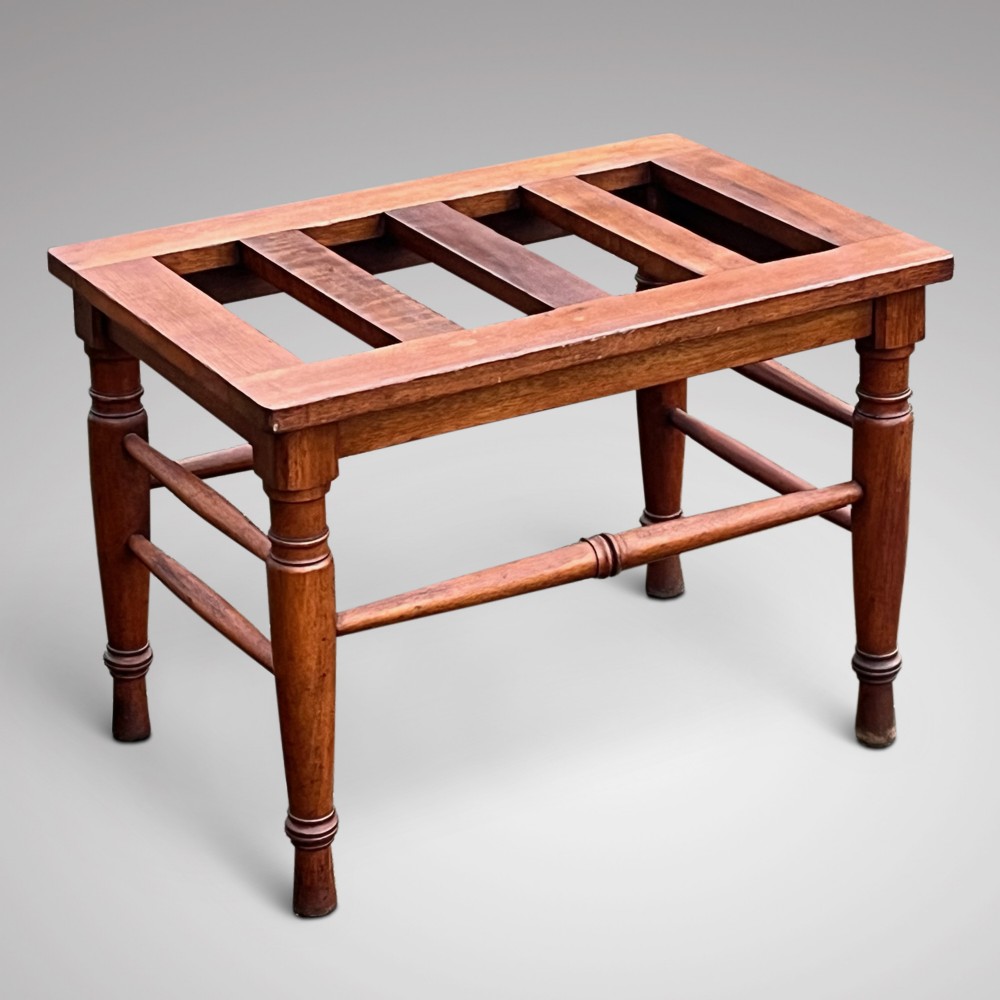 Antique Oak Luggage Stand