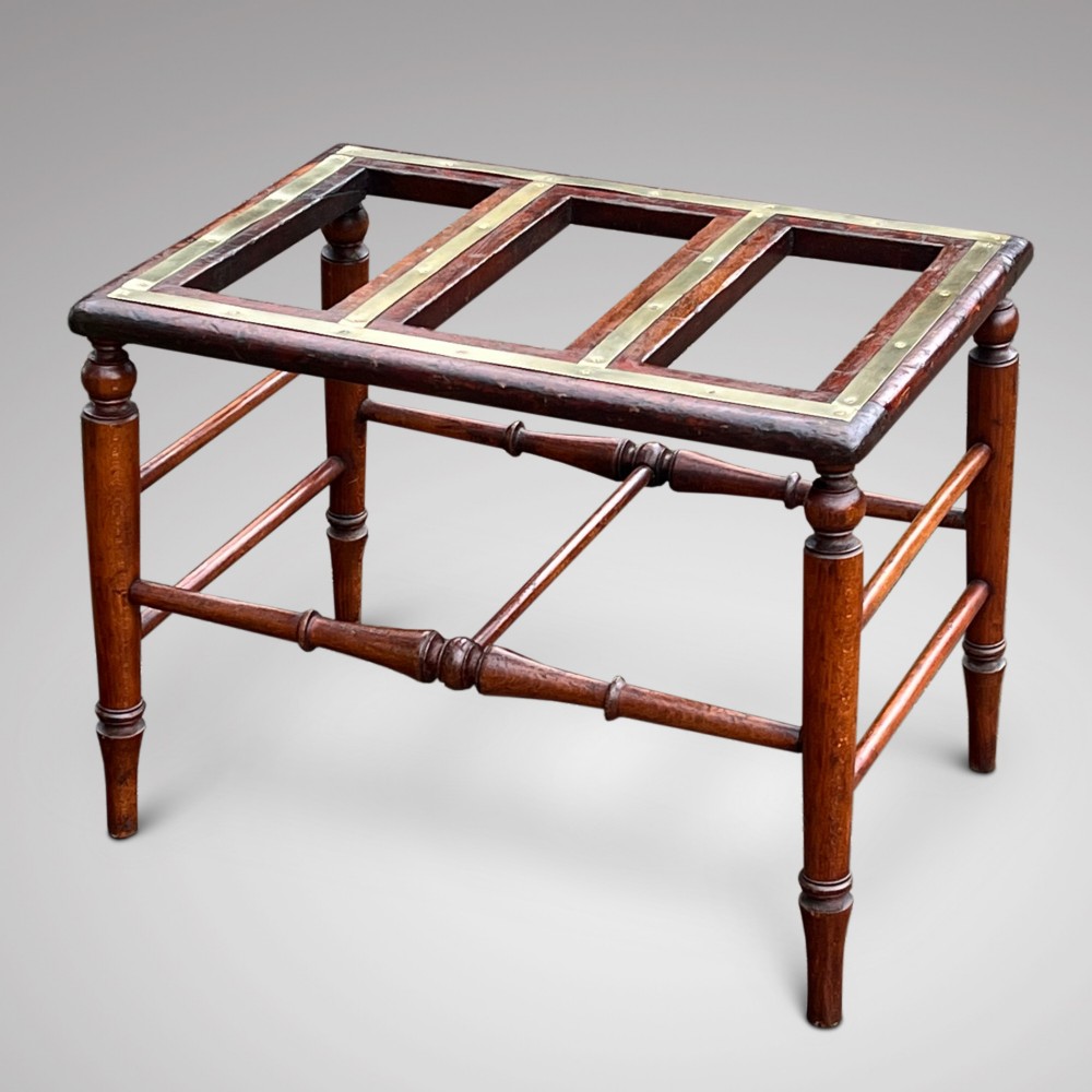 Victorian Mahogany & Brass Luggage Stand