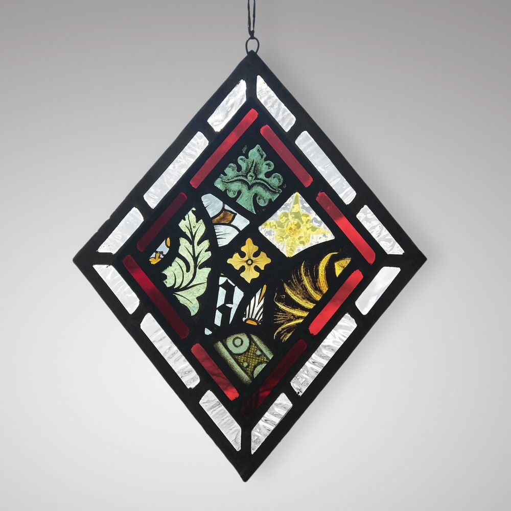 Antique Stained Glass Panel