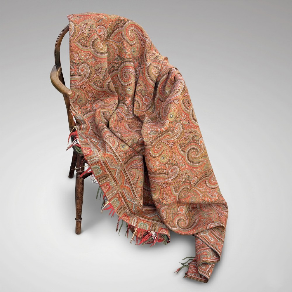 19th Century Paisley Woollen Shawl