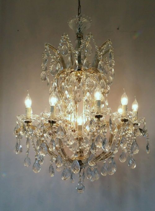 fig 3. Very Large Matching Pair French Crystal Chandeliers