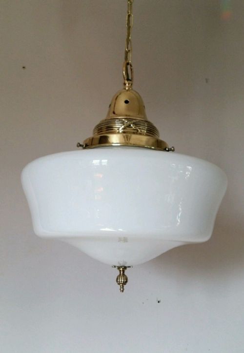 fig 1. Edwardian Opaline Chapel Ceiling Lamp