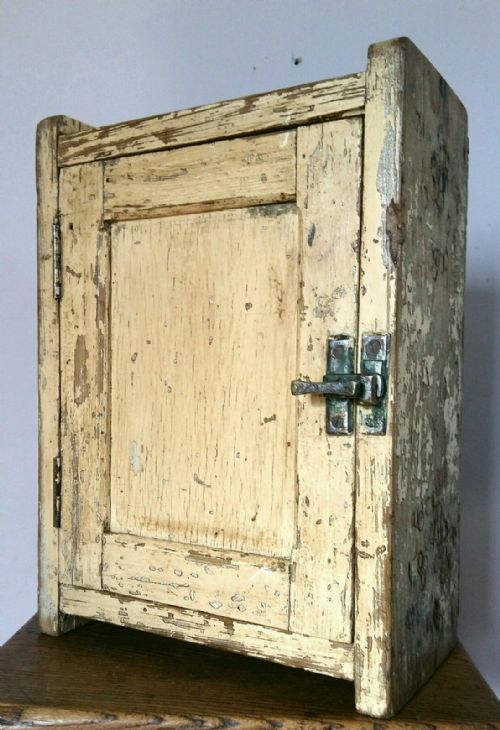 C1900 Shabby Chic Pine Wall Cupboard