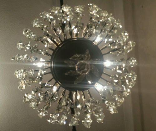 fig 4. Large Antique Crystal Chandelier Fully Restored