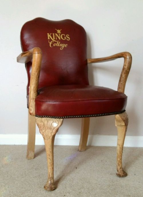 fig 1. Pair of Edwardian Library Leather Armchairs Kings College London