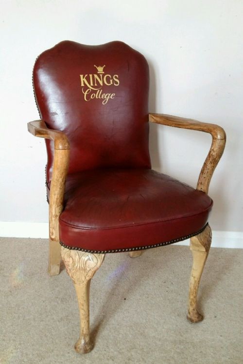 fig 2. Pair of Edwardian Library Leather Armchairs Kings College London