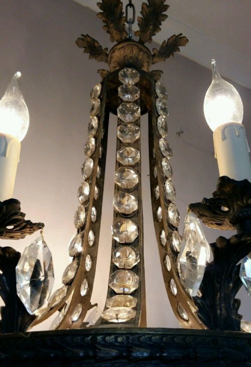 fig 3. Antique Empire Style Crystal Chandelier