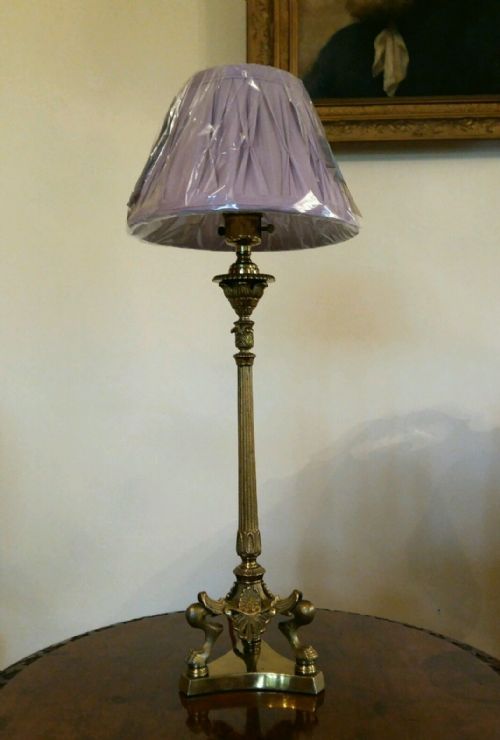 fig 2. C1900 Edwardian Elegant Gilt Table Lamp