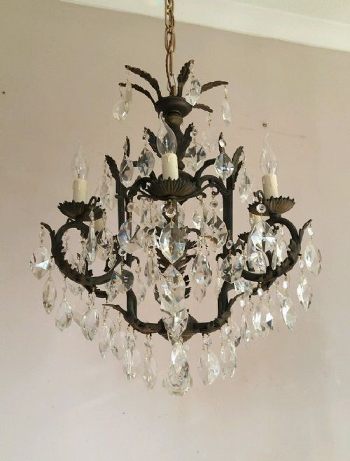 fig 2. 6 Arms Birdcage Crystal Chandelier