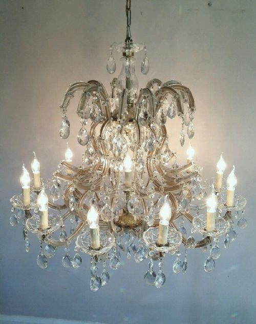 fig 2. LARGE 12 Arms Marie Theresa Crystal Chandeliers