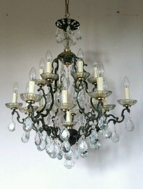 fig 2. 12 Arm Birdcage Crystal Chandelier