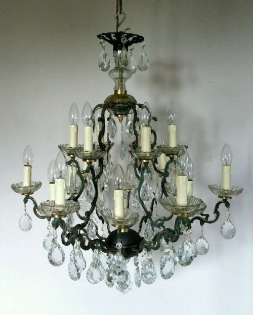 fig 3. 12 Arm Birdcage Crystal Chandelier