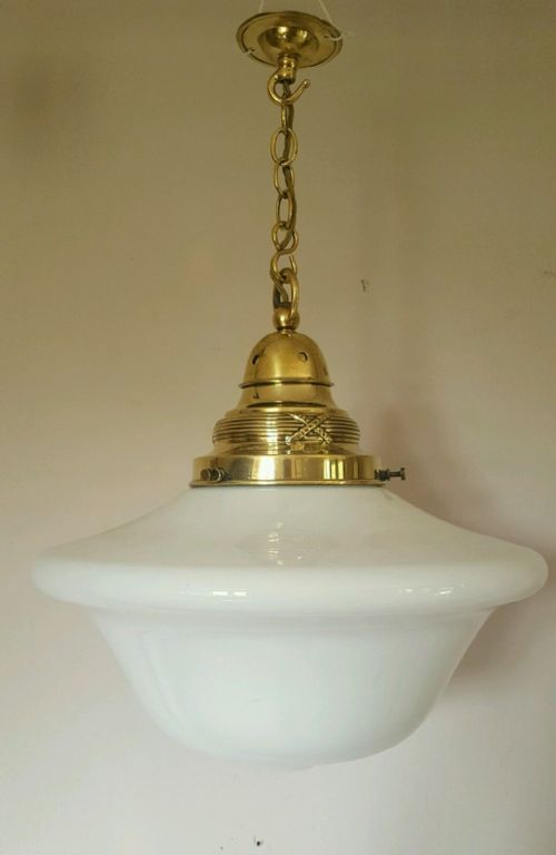 fig 1. Large Opaline Chapel Ceiling Lamp