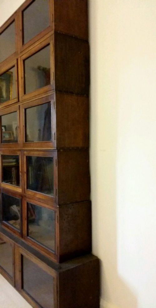 fig 2. c1890 Mahogany School Stacking 6 Sections Bookcase