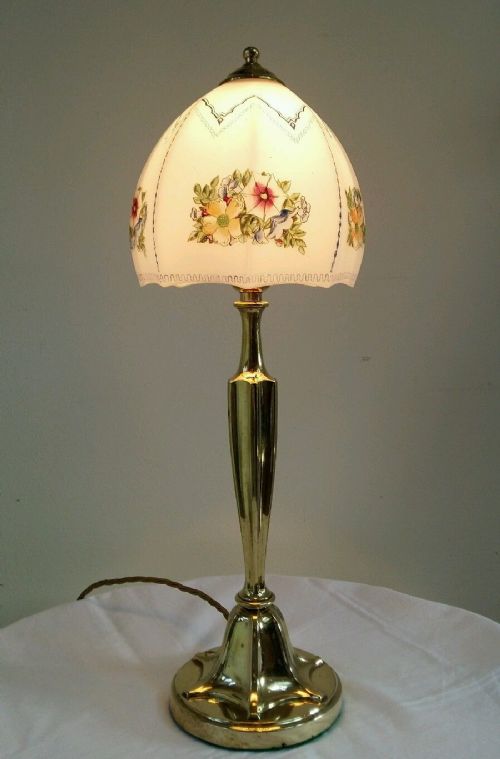 C1900 Edwardian Elegant Cast Brass Table Lamp