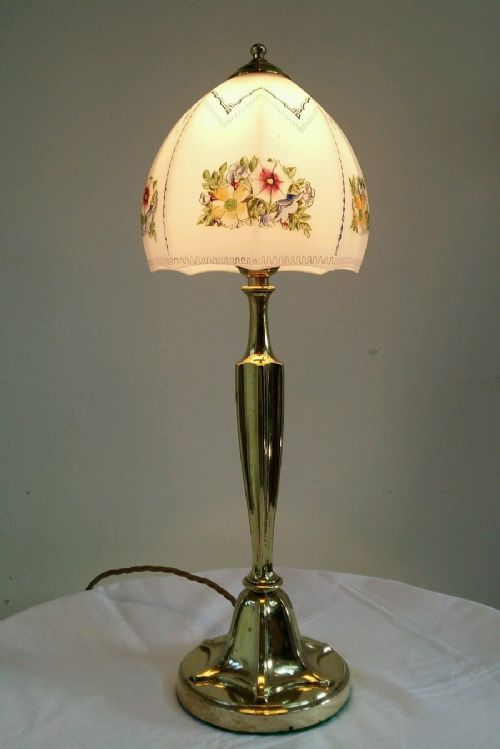 fig 1. C1900 Edwardian Elegant Cast Brass Table Lamp