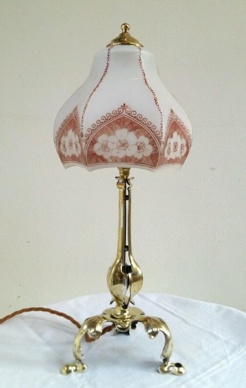 fig 2. C1900 Edwardian Unusual Pullman Brass and Steel Lamp