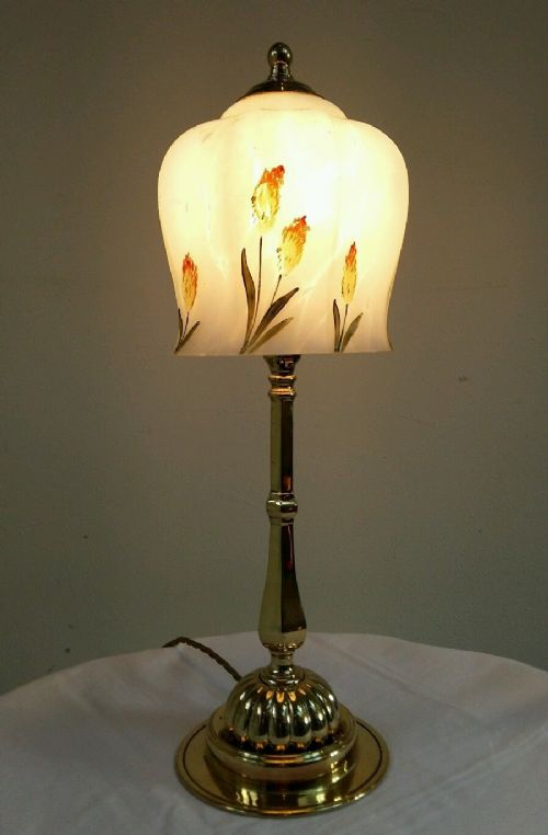 Elegant C1910 Cast Brass Table Lamp