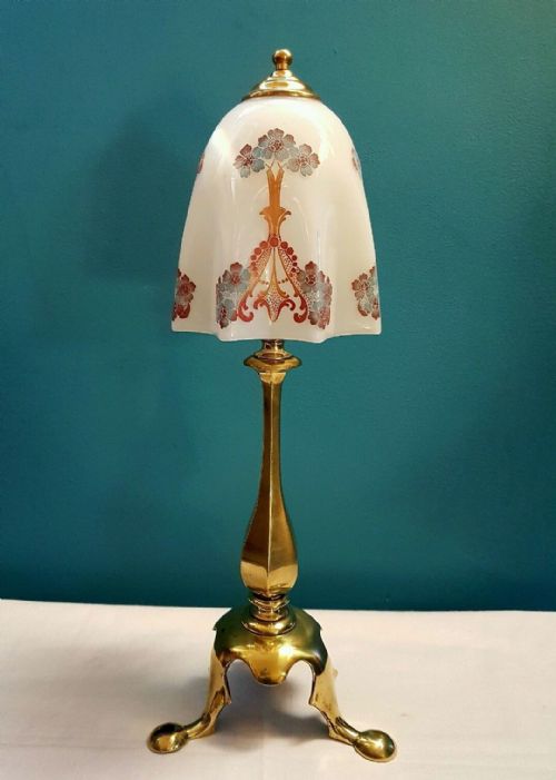 C1900 Edwardian Pullman Brass Table Lamp Fully Rewired
