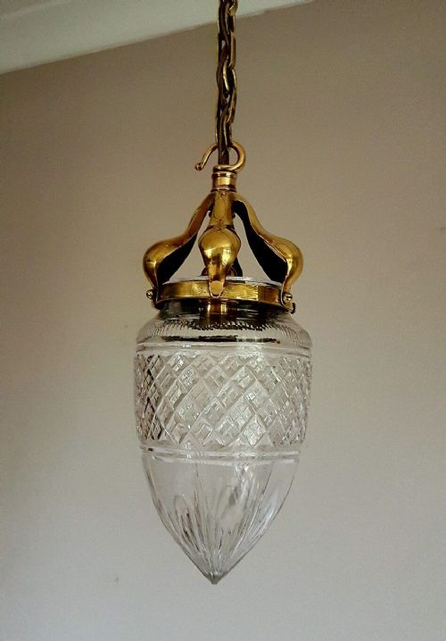 Pineapple Cut Crystal Ceiling Light Original Gallery