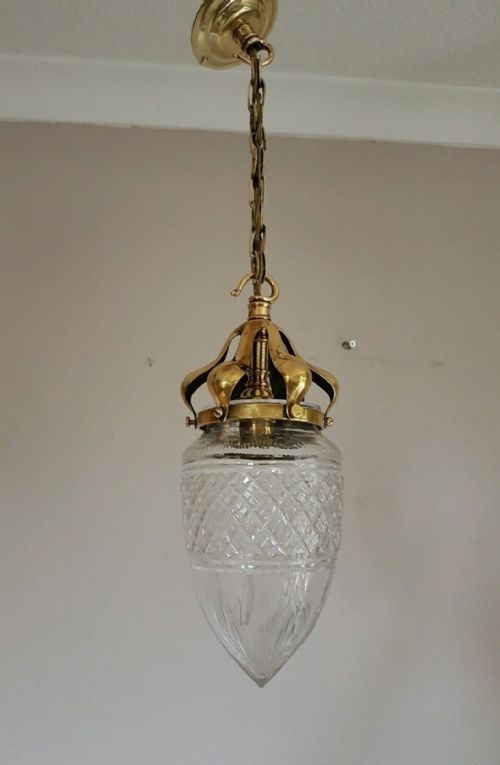 fig 1. Pineapple Cut Crystal Ceiling Light Original Gallery