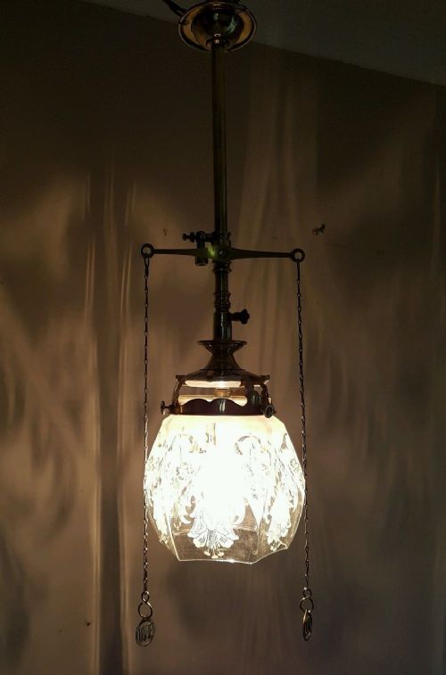 C1880 Gas Pole Ceiling Converted Lamp