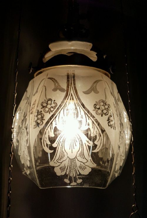 fig 1. c1880 Gas Pole Ceiling Converted Lamp