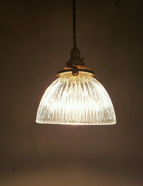 Small Original Holophane Ceiling Lamp Light