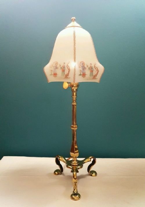 C1900 Edwardian Railway Pullman Brass Table Lamp