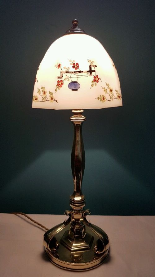 C1910 Gec Polished Brass Table Lamp