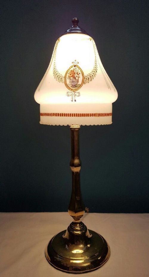 C1920 Edwardian Elegant Cast Brass Table Lamp