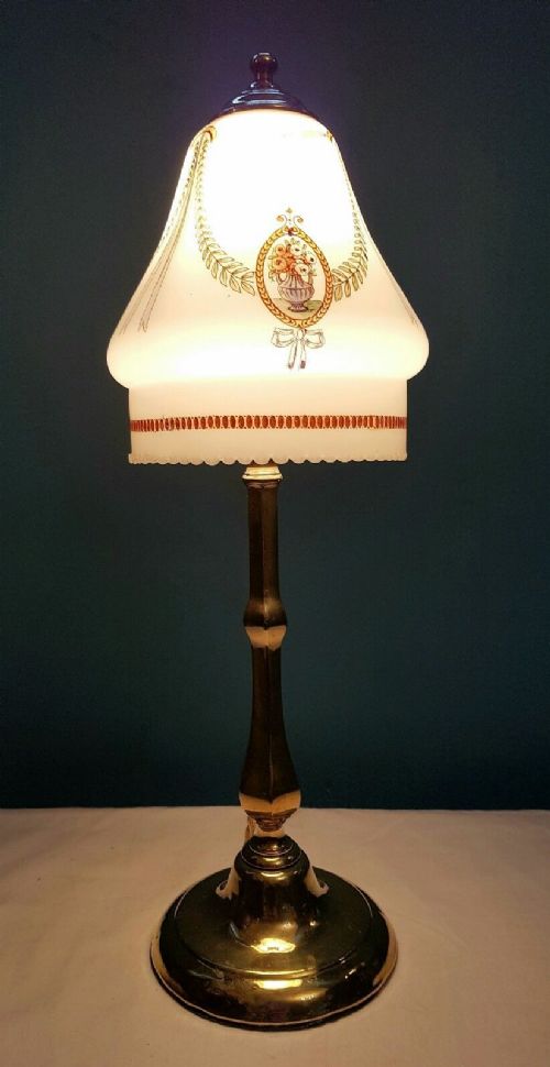 fig 1. C1920 Edwardian Elegant Cast Brass Table Lamp