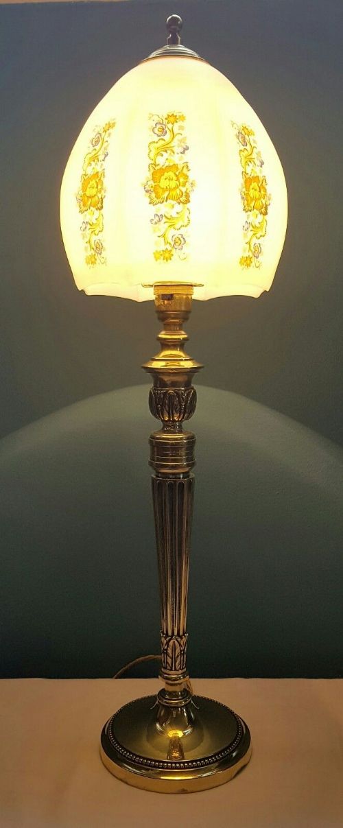 fig 1. C1920 Edwardian Ornate Brass Table Lamp