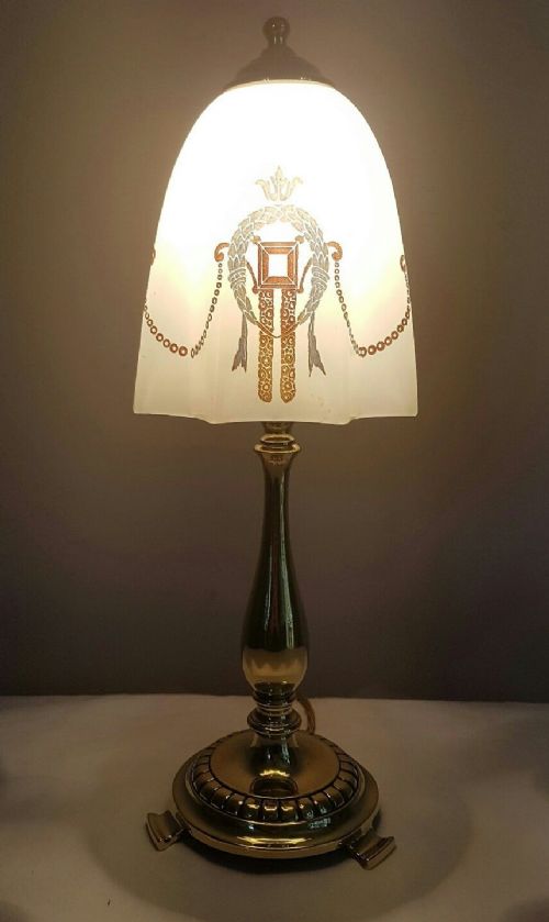 C1920 Small Brass Table Lamp