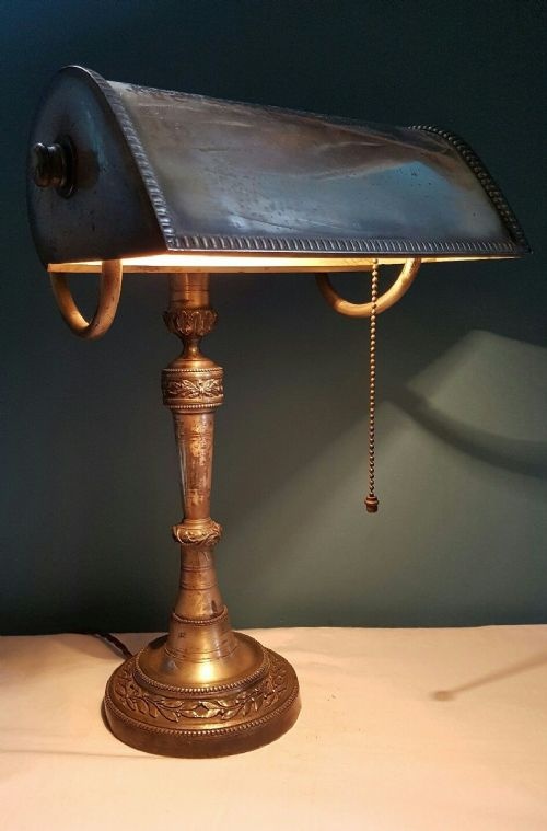 English Gent's Bankers Desk Lamp; C1910.