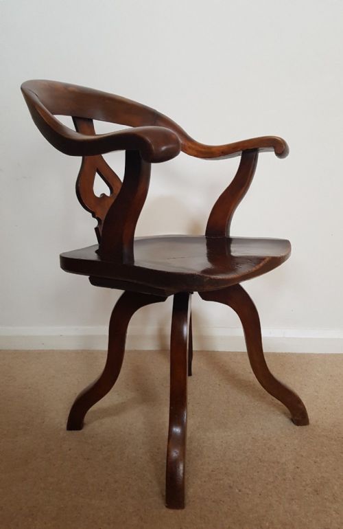 fig 1. Swivel Desk Captains Chair; c1890