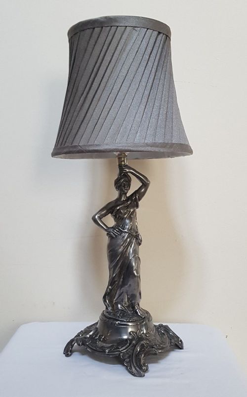 Aug Moneag Spelter Table Lamp