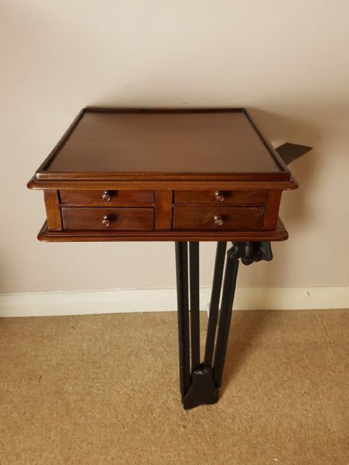 Flamed Mahogany Dentists Cabinet - Wall Mounted Adjustable