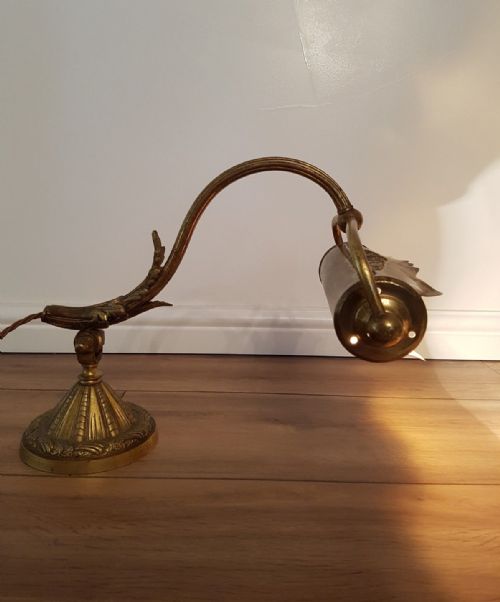 fig 4. c1920 French Decorated Piano Bankers Lamp; unpolished