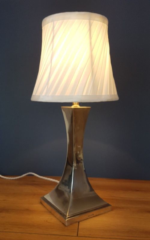 fig 1. Silver Plated Charles Hawksworth & John Eyre Table Lamp; PAT Tested