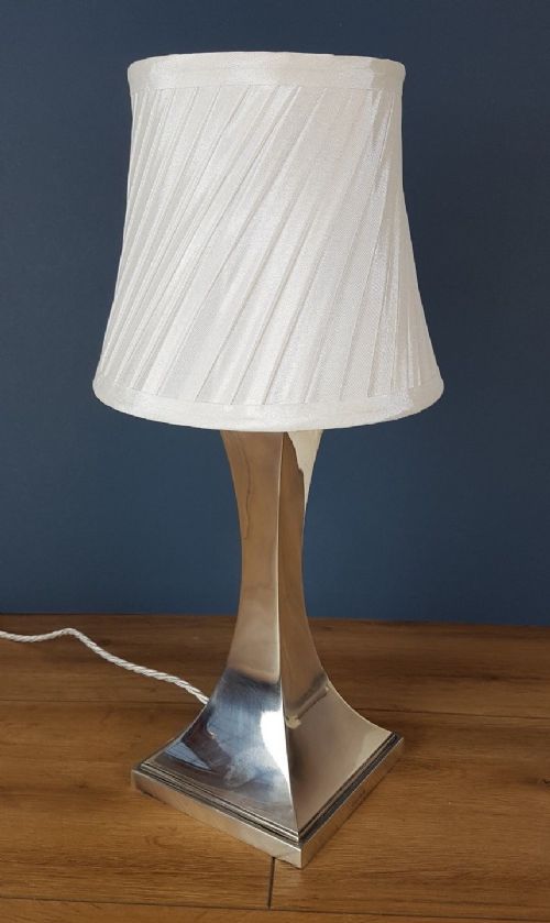 fig 3. Silver Plated Charles Hawksworth & John Eyre Table Lamp; PAT Tested