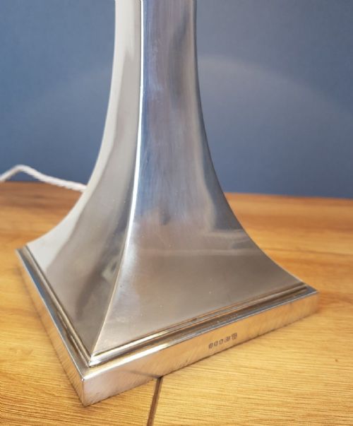 fig 4. Silver Plated Charles Hawksworth & John Eyre Table Lamp; PAT Tested