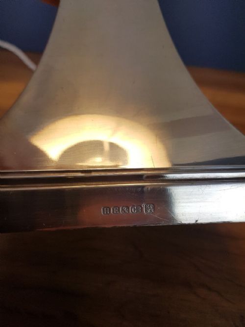 fig 5. Silver Plated Charles Hawksworth & John Eyre Table Lamp; PAT Tested