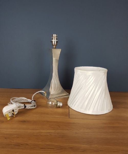 fig 7. Silver Plated Charles Hawksworth & John Eyre Table Lamp; PAT Tested