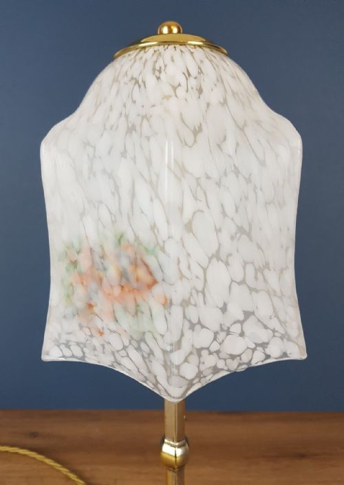 fig 6. Distressed Silver Plated Brass Pullman Table Lamp with Distressed Ceramic Shade