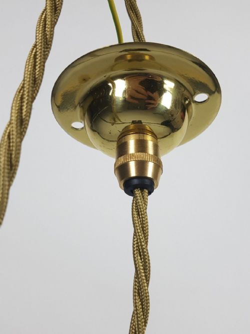 fig 7. c1920 Etched Cut Crystal Pineapple Ceiling Light