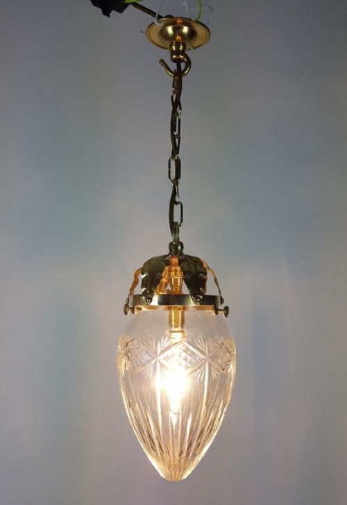 Cut Crystal Pineapple Ceiling Light