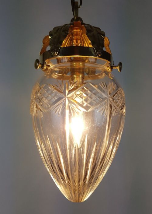 fig 1. Cut Crystal Pineapple Ceiling Light