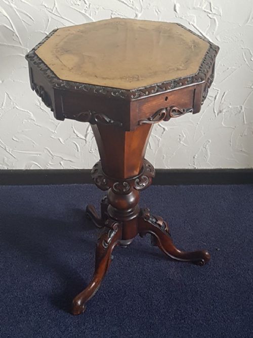 Quality Mahogany Original Victorian Sewing Table C1890s