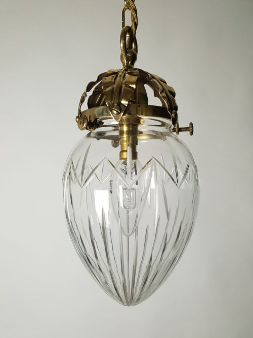 No 1 of 3 Edwardian Ceiling Lights, Rewired
